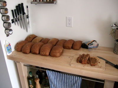 fresh bread in my own kitchen.  mmmmn.