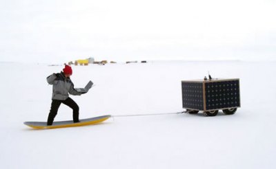 snow surfing